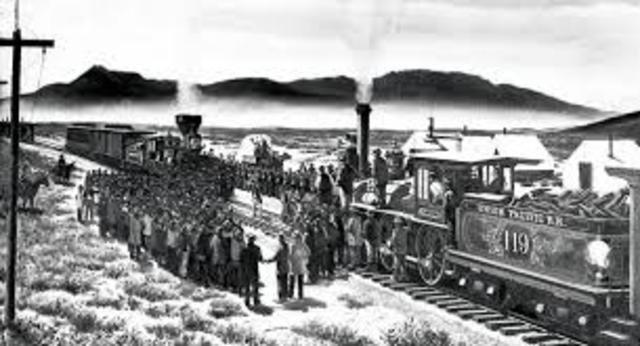 Transcontinental Railroad completed