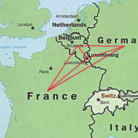 Germany, Belgium, Britain