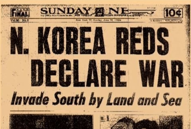 Korean war begins/North korea troops attack South korea
