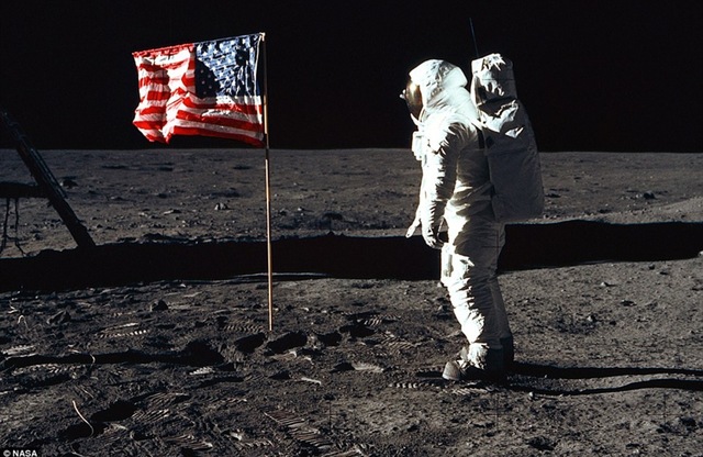 First human on moon by the U.S.