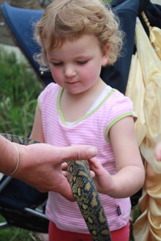 Jessica holding a snake