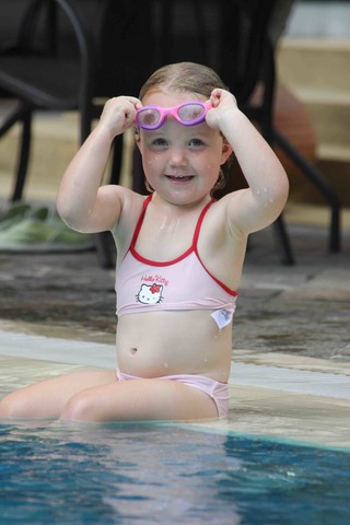 My first swimming lesson in Singapore.