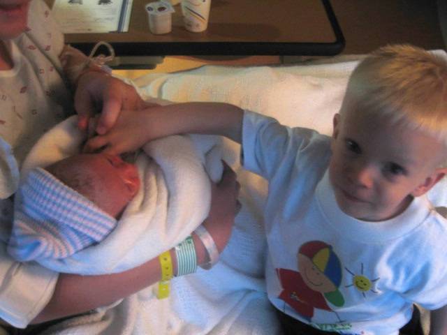 2 1/2 years old- became big brother to my brother