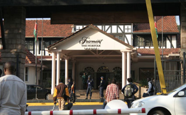 Bombing at the Jewish-owned Norfolk Hotel in Nairobi,Kenya