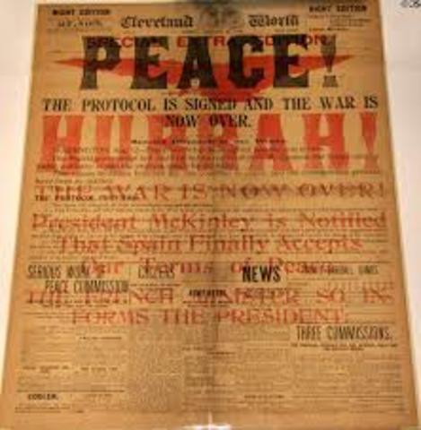 End of Spanish American War