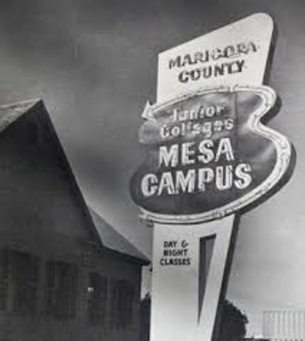 Mesa operated as an extention campus of Phoenix College