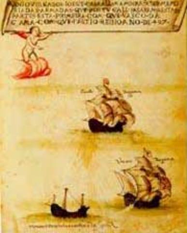 Partida das naus para a primeira viagem à Índia