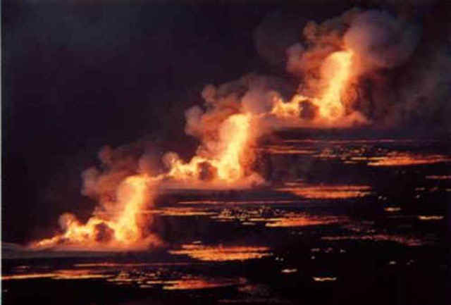 Kuwait 37.8 billion gallons spilled