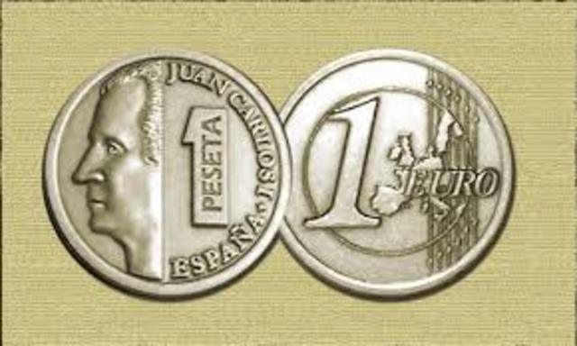 El euro sustituye a la peseta