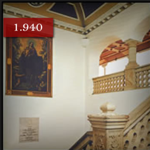 Es recostruida la escalera principal del claustro