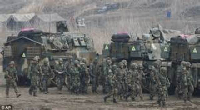 UN/South Korean troops cross the border into North Korea