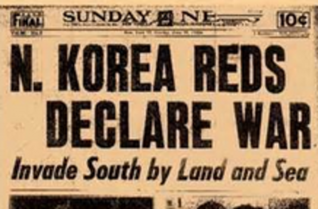 Korean War Begins/North Korean troops attack South Korea
