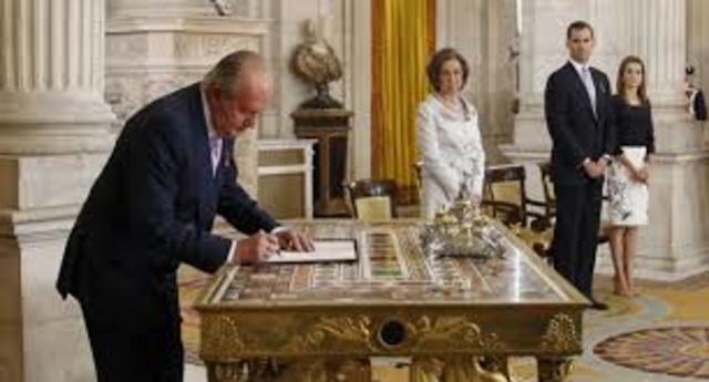 Abdicación Juan Carlos I.