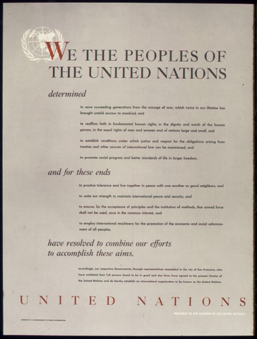 The United States Signs the United Nations Charter