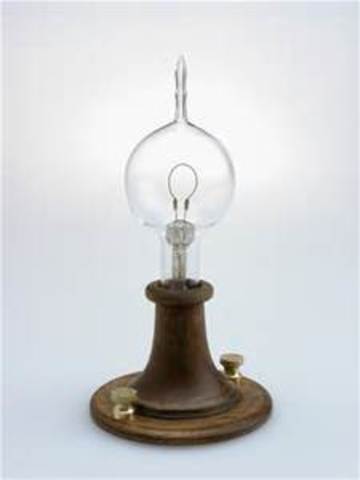 invention of the first incadescent light bulb