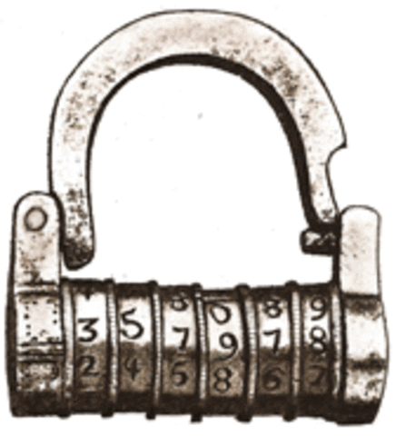 Giovanni de Fontana Draws Arab Combination Lock
