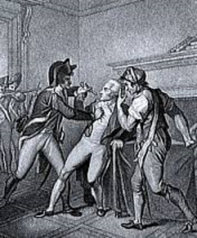 Maximilien Robespierres' execution