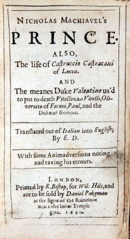 Machiavelli Writes The Prince