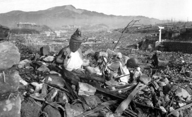 Japanese noticed  radioactivity in the area of bombing.