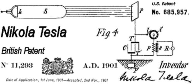 Tesla  granted a US patent