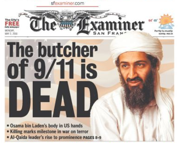 Osama bin Laden is killed by U.S Navy Seals