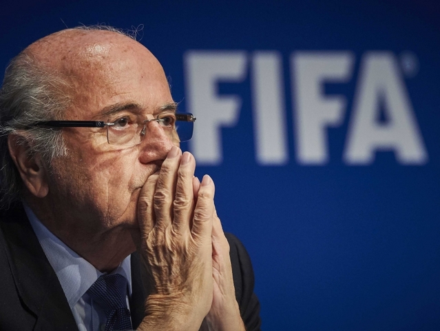FIFA President Sepp Blatter announces his intention to resign
