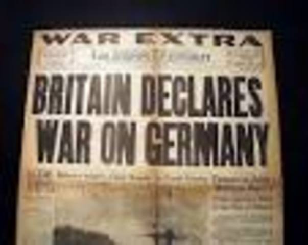 Britain and France declare war on Germany