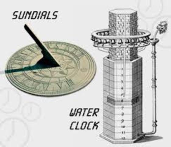 water clocks and sun dials