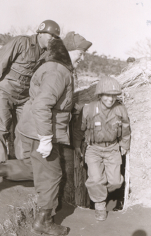 President Eisenhower visits Korea,fulfilling his campaign promise