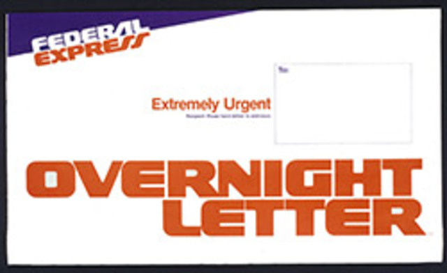 Federal Express introduces the Overnight Letter