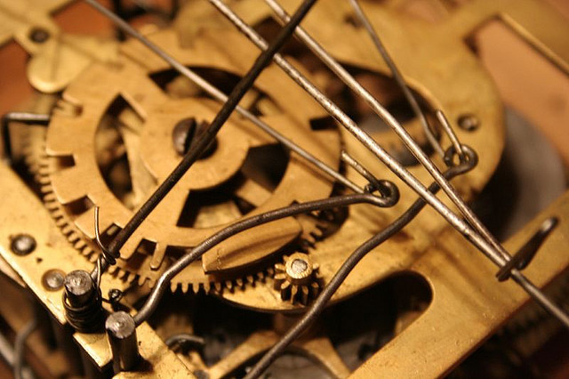 Screws are put in clocks