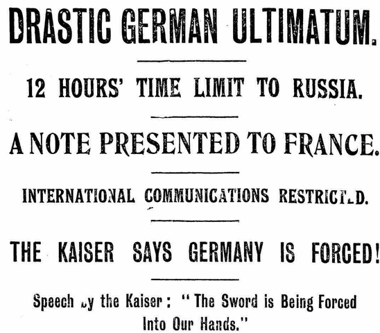 German ultimatum to russia