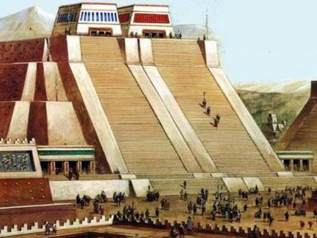 Aztects finished the Great Temple at Tenochtitlan