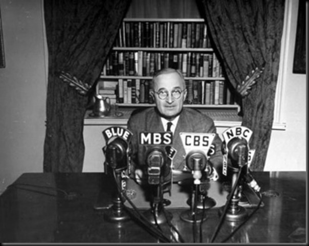 President Truman's radio address