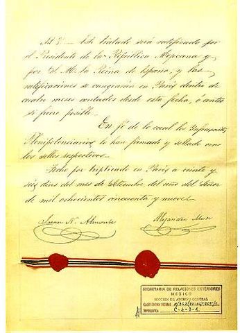 Tratado de paz de España con México