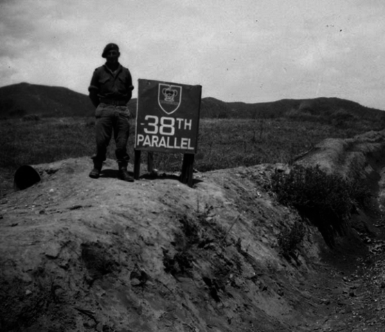 Korea is divided by the 38th Parallel by the United States and Soviet Union