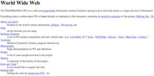 First web page created