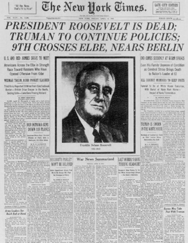The End of President Roosevelt