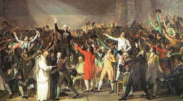 El rey Luis XVI ordena a los clerigos y a los nobles que se unan al Tercer Estado.