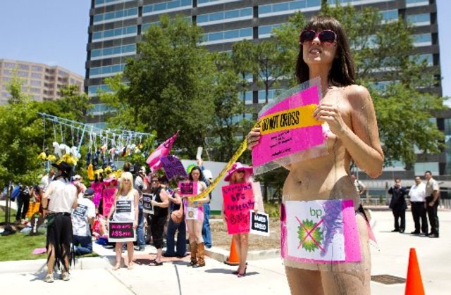 Protesters demand BP be shut down over spill