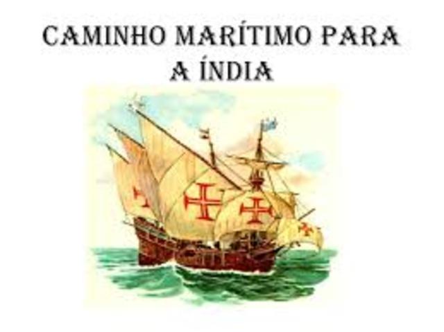 Viagem de descoberta do caminho marítimo para a Índia - e chegada a Calecut na Índia