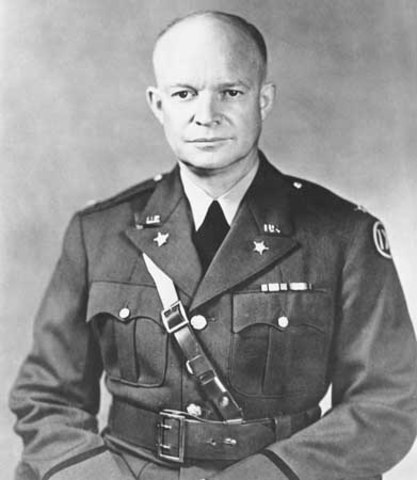 Present Eisenhower visits Korea