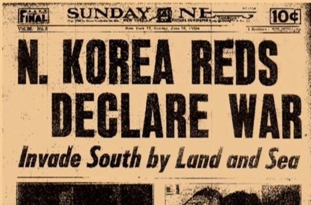 Korean War begins/ North troops attack South Korea