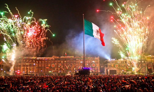 Day of independence in Mexico. I was to giving the shout.