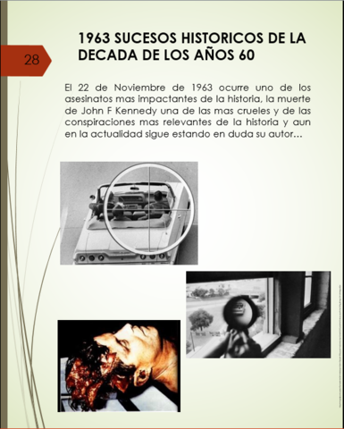 SUCESOS HISTORICOS DE LADECADA DE LOS AÑOS 60