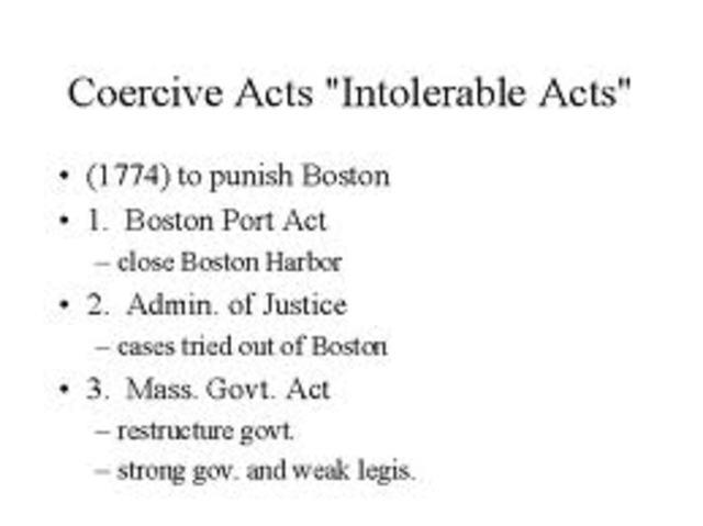 The Intolerable Acts