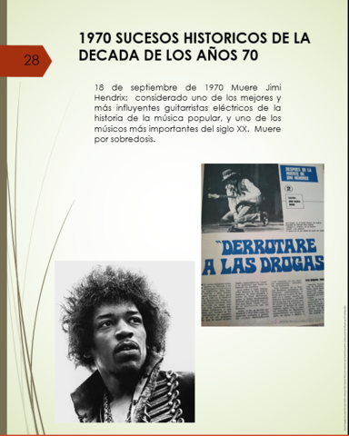 1970 SUCESOS HISTORICOS DE LADECADA DE LOS AÑOS 70