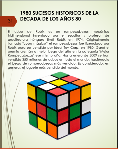 SUCESOS HISTORICOS DE LADECADA DE LOS AÑOS 80