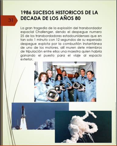 1986 SUCESOS HISTORICOS DE LADECADA DE LOS AÑOS 80