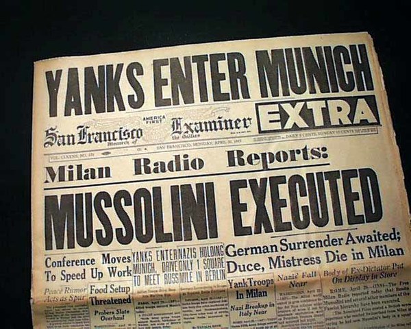 Mussolini captured and executed